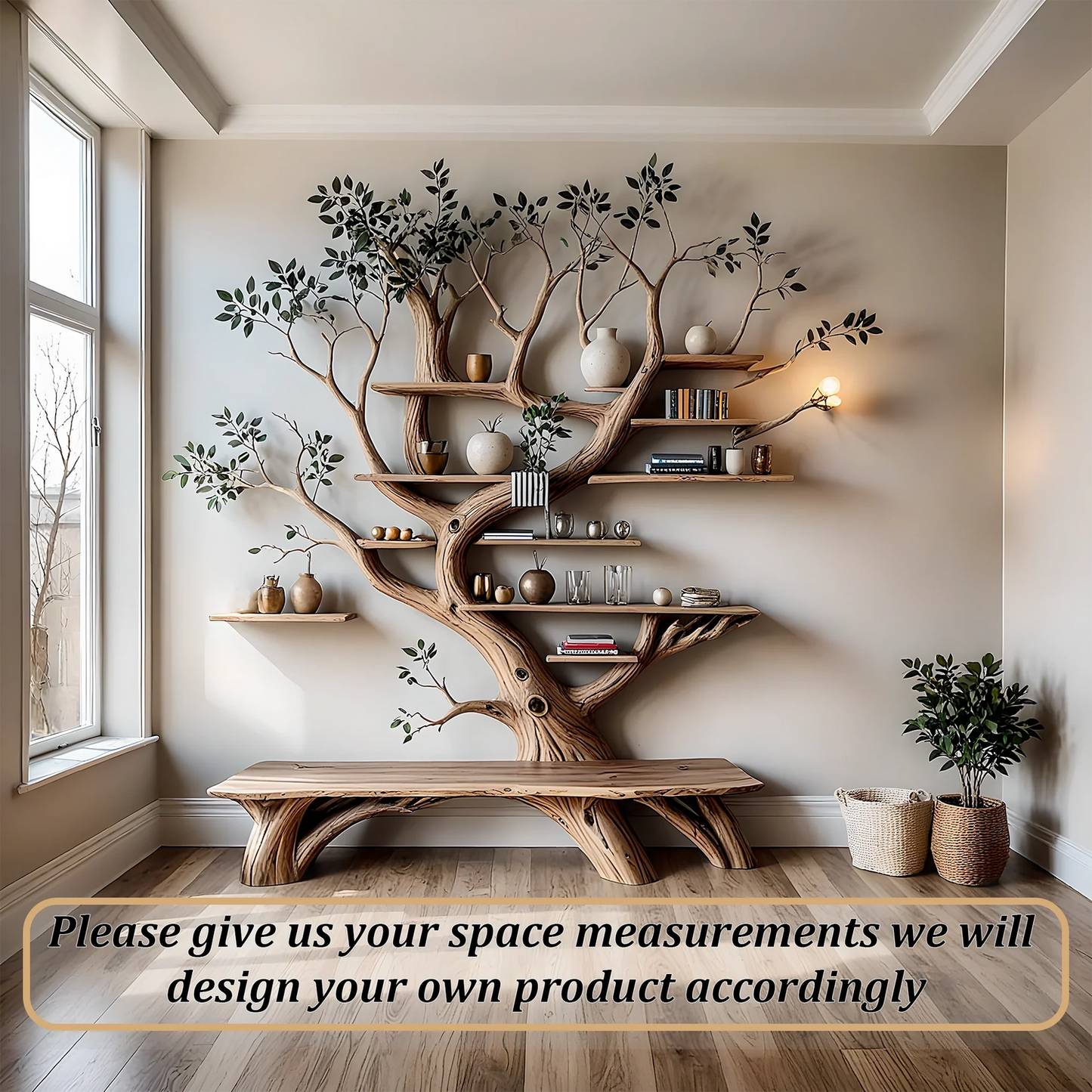 Tree Shaped Bench, Unique Garden Furniture, Outdoor Decor, Tree Design Bench, Patio Seating, Rustic Yard Decor Indoor outdoor