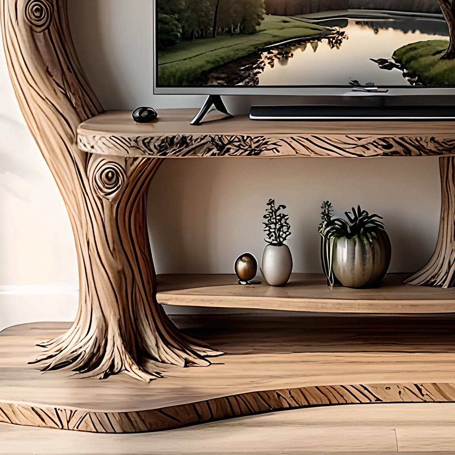 Classic style TV shelf, tree shaped TV shelf, living room decoration shelf