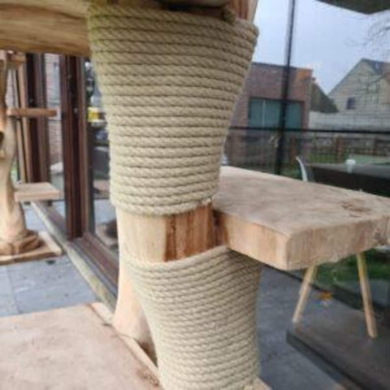 Wooden Cat Tree – Handmade Natural Branch Cat Tower – Indoor Cat Shelf Furniture – Unique Pet Tree for Living Room Decor