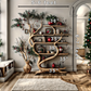 Rustic Tree Branch Decorative shelf in natural tree shape, solid wood, living room decoration