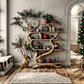 Rustic Tree Branch Decorative shelf in natural tree shape, solid wood, living room decoration