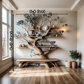 Tree Shaped Bench, Unique Garden Furniture, Outdoor Decor, Tree Design Bench, Patio Seating, Rustic Yard Decor Indoor outdoor