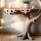Tree shaped bedside table with night light, solid wood bedside table. 50'H ×40"W