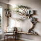 Tree branch bookshelf with stand, wall decoration bookshelf, living room decoration