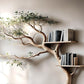 Tree branch bookshelf with stand, wall decoration bookshelf, living room decoration