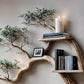 Solid Wooden Bookshelf with Tree branches