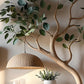 Tree shaped bedside table with night light, solid wood bedside table. 50'H ×40"W
