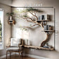 Tree branch bookshelf with stand, wall decoration bookshelf, living room decoration