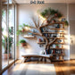 Floating bookshelf shaped like a tree branch made from real wood – delicate, durable, ideal for home decoration and storing books.