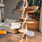 Wooden Cat Tree – Handmade Natural Branch Cat Tower – Indoor Cat Shelf Furniture – Unique Pet Tree for Living Room Decor