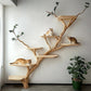 Wooden Tree Shaped Cat Tree – Handmade Natural Branch Cat Tower – Indoor Cat Shelf Furniture – Unique Pet Tree for Living Room Decor