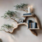 Solid Wooden Bookshelf with Tree branches