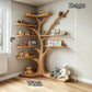 Tree bookshelves custom floating shelves solid wood bookcase carving driftwood art shelves on wall
