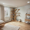 Tree bookshelves custom floating shelves solid wood bookcase carving driftwood art shelves on wall